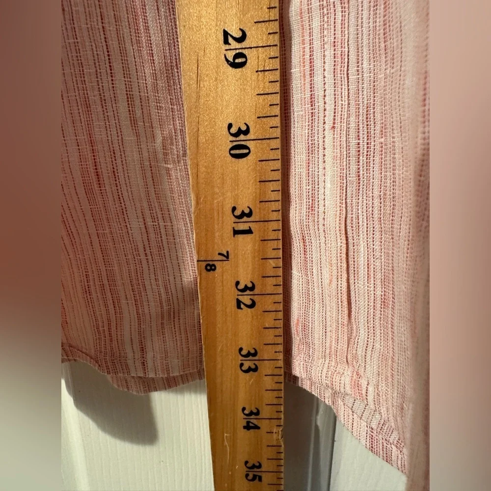 TOMMY BAHAMA Men’s XXL Long Sleeve 100% Linen Pink Gradient Pinstripe PRISTINE - Picture 12 of 14